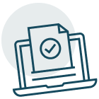 Icon illustration of a laptop