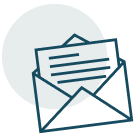 Icon illustration of a paper envelope